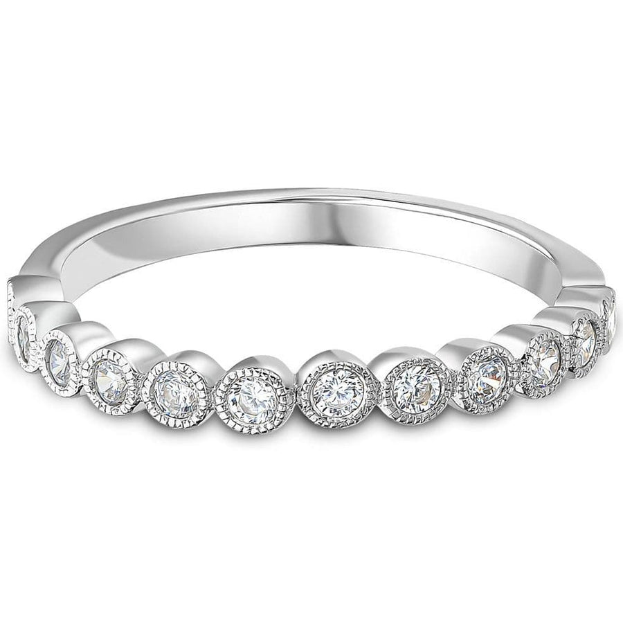 0.25cts Big And Small Bubble with starburst detail Diamond Ring