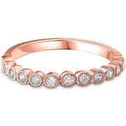 0.25cts Big And Small Bubble with starburst detail Diamond Ring