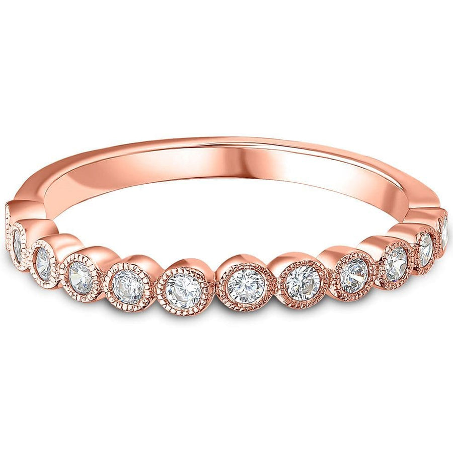 0.25cts Big And Small Bubble with starburst detail Diamond Ring