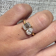 18ct yellow gold Toi et Moi Lab Grown Diamond Engagement Ring