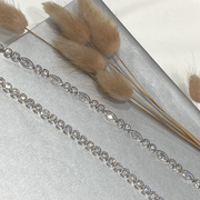 Silver And Diamond Rubover Tennis Bracelet
