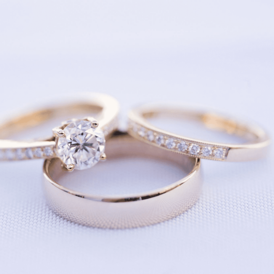 0.25cts Vintage Grain Diamond wedding ring