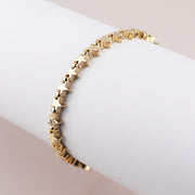 Golden polished stars bead bracelet