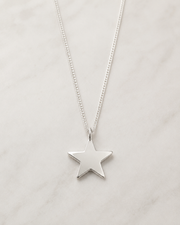 Superstar Necklace — Personalised Silver Star | Free Engraving