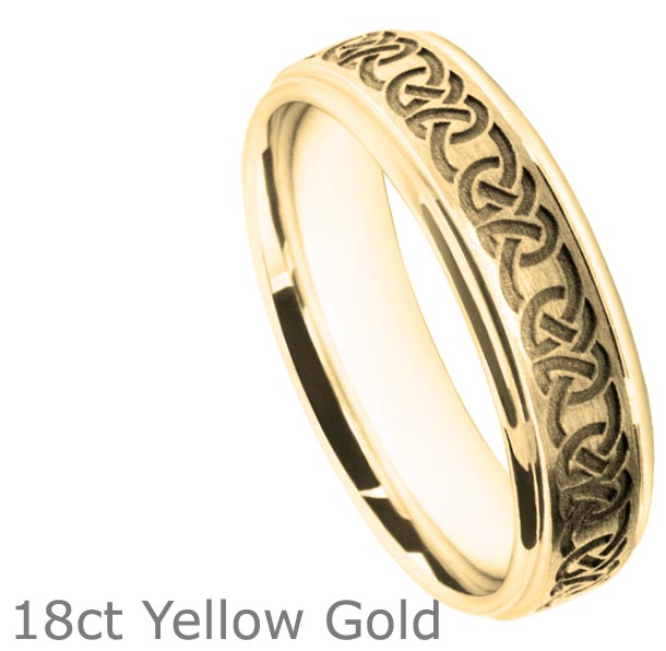Men's Modern Celtic Wedding Ring