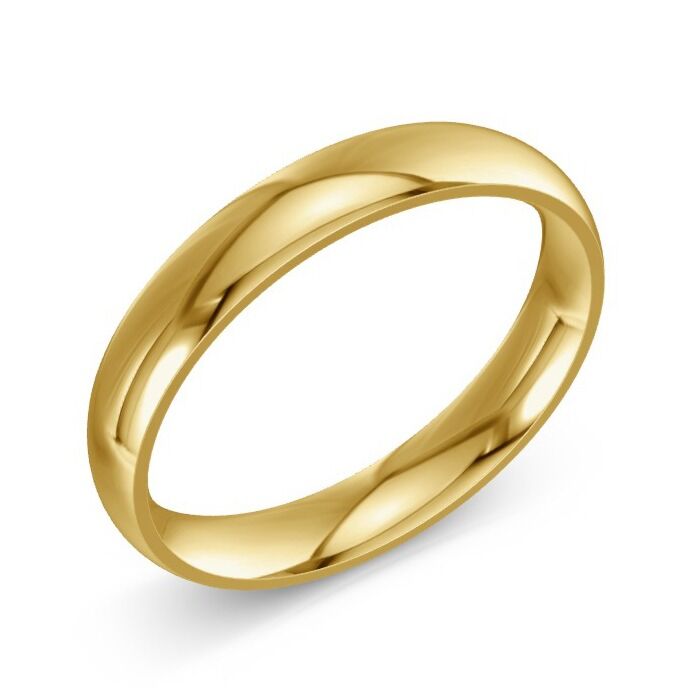 Men's Yellow Gold Court Wedding Ring