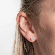 Sterling Silver Solitaire Stud Earring
