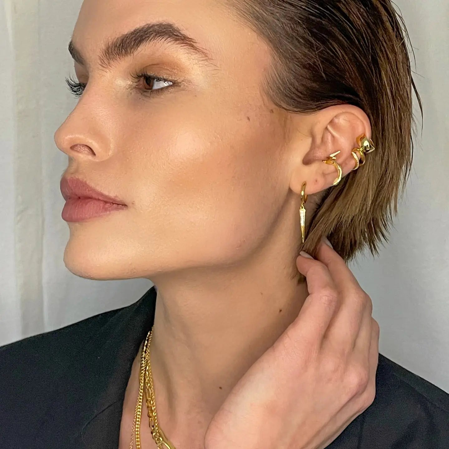 Scream Pretty Sparkling Spike Hoop Earrings