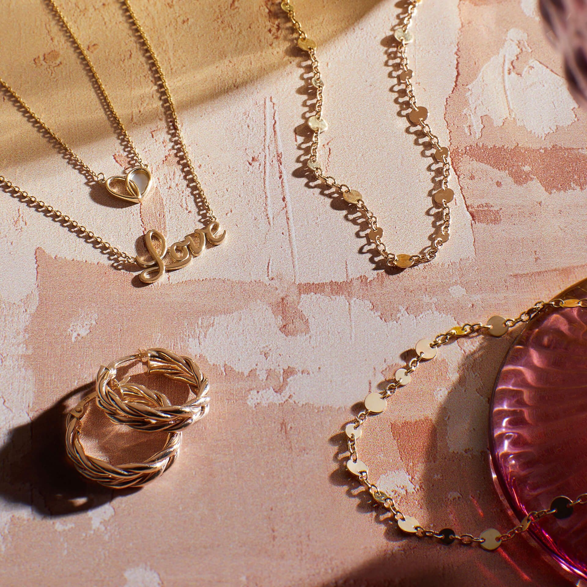 9ct Yellow Gold Love Necklace | Perfect Birthday Gift for Her