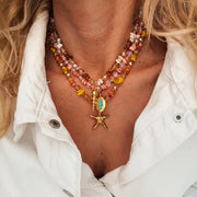 Multicolor Beaded Semiprecious Chips Necklaces