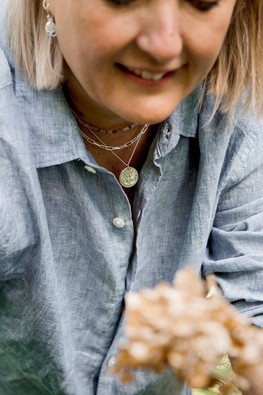 Sterling Silver Paperlink t bar fine chain necklace