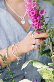 Chunky Statement Sterling silver t bar necklace with engravable heart on belcher chain