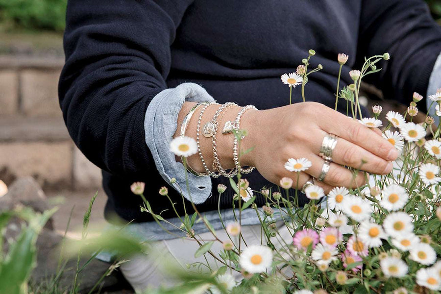 Sterling Silver Personalised Tree Of Life Charm Bracelet Free Engraving