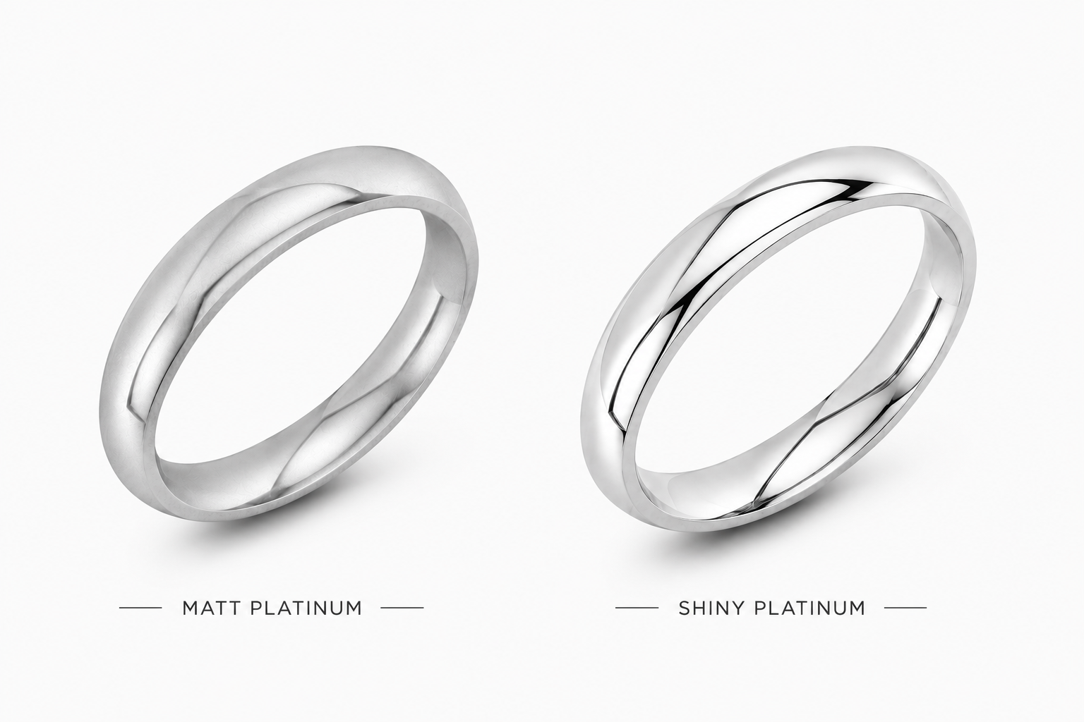 Men's White Court Wedding Ring