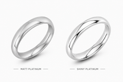 Men's White Court Wedding Ring