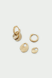 Tutti Gold Double Disc Hoop Baia Earrings