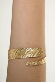 Tutti Gold Textured Wrap Riva Bangle