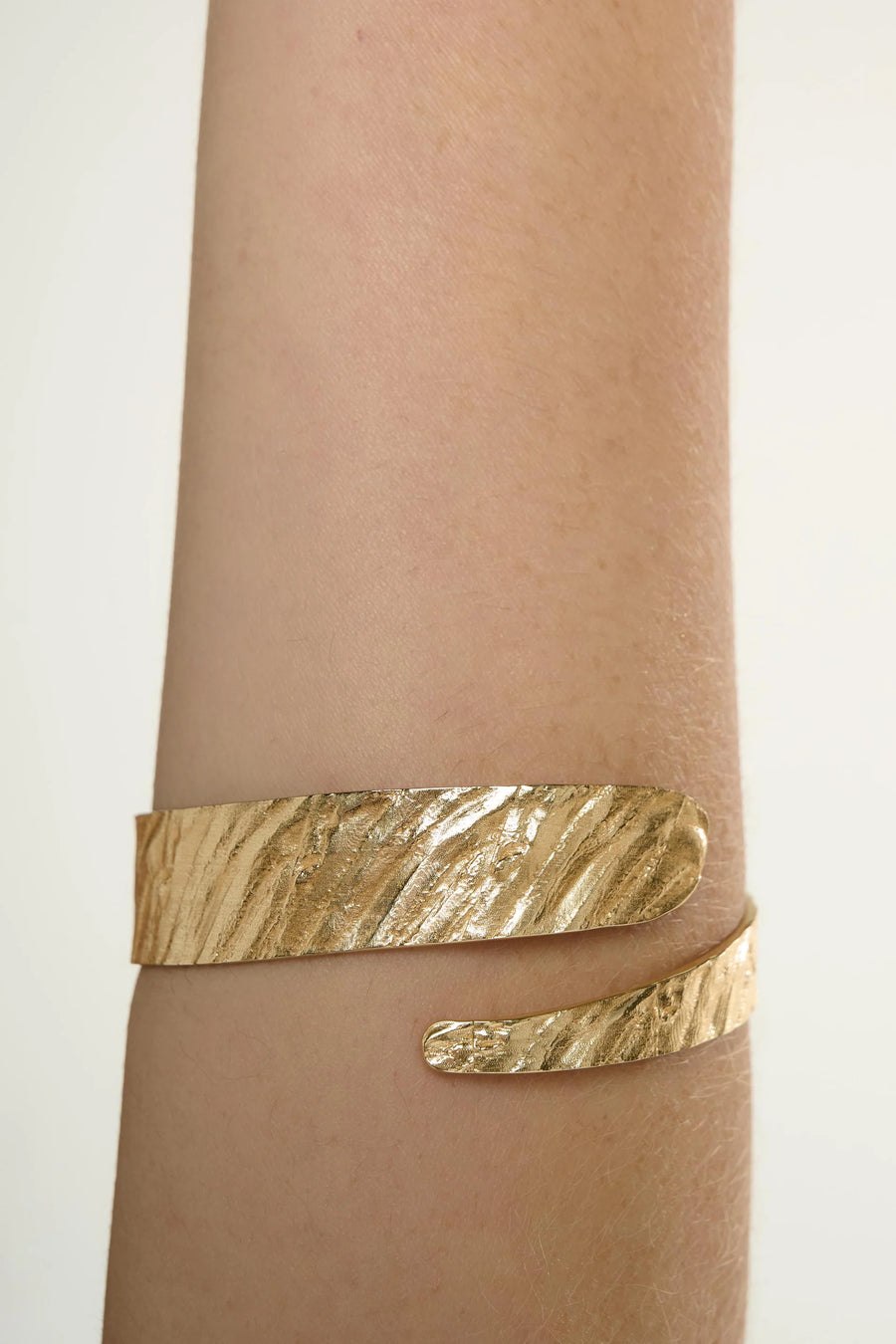 Tutti Gold Textured Wrap Riva Bangle