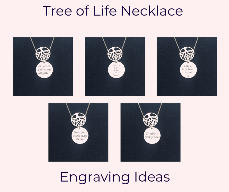 Sterling Silver Large Tree Of Life Necklace Big Enough For Lots Of Names