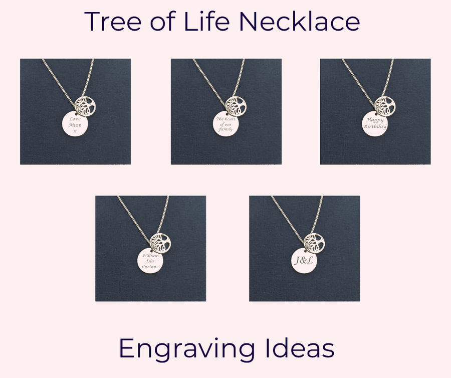 Sterling Silver Small Tree Of Life Pendant With Free Engraving