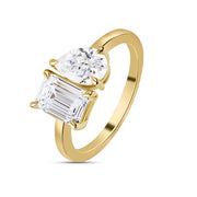18ct yellow gold Toi et Moi Lab Grown Diamond Engagement Ring