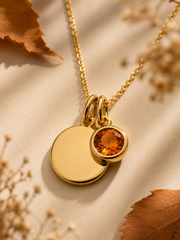 Personalised Gold Birthstone Necklace