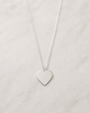 Personalised Silver Initial Heart Necklace | Free Engraving