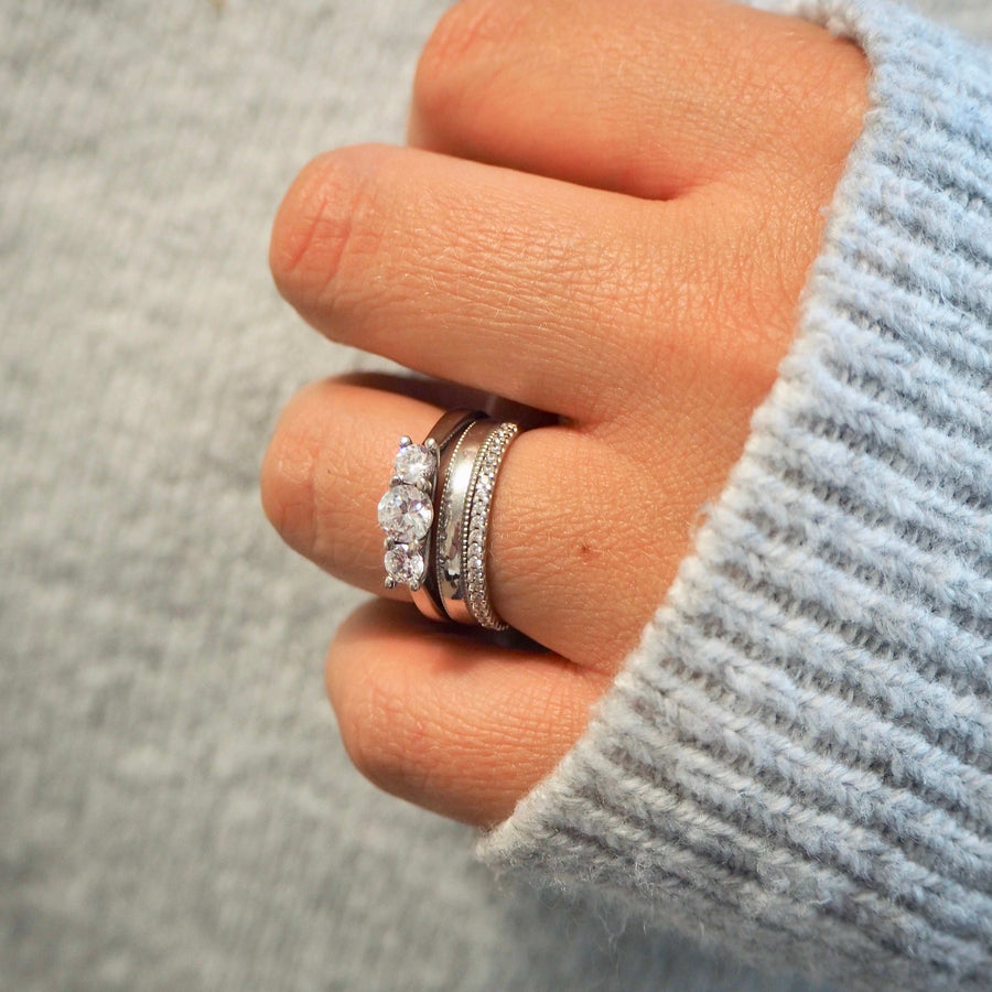 Millgrain Edge Flat Wedding Ring