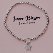 Stretchy Ball Bracelets With Personalised Charm