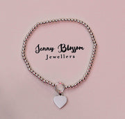 Stretchy Ball Bracelets With Personalised Charm