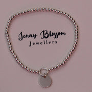 Stretchy Ball Bracelets With Personalised Charm