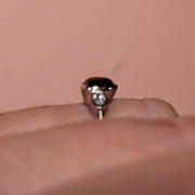 Platinum Salt and Pepper Diamond Trilogy Engagement Ring