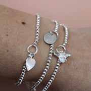 Stretchy Ball Bracelets With Personalised Charm