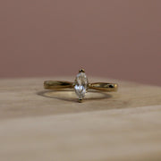 18ct Yellow Gold And Marquise Diamond Engagement Ring