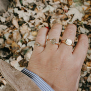 2.00ct Radiant Cut Champagne Diamond Trilogy Ring In 18ct Yellow Gold