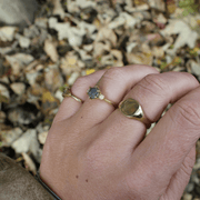 Hexagon Salt And Pepper Diamond Trilogy Ring