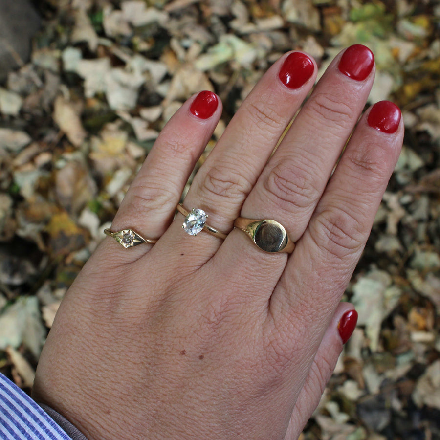 18ct Yellow Gold And Oval Diamond Engagement Ring