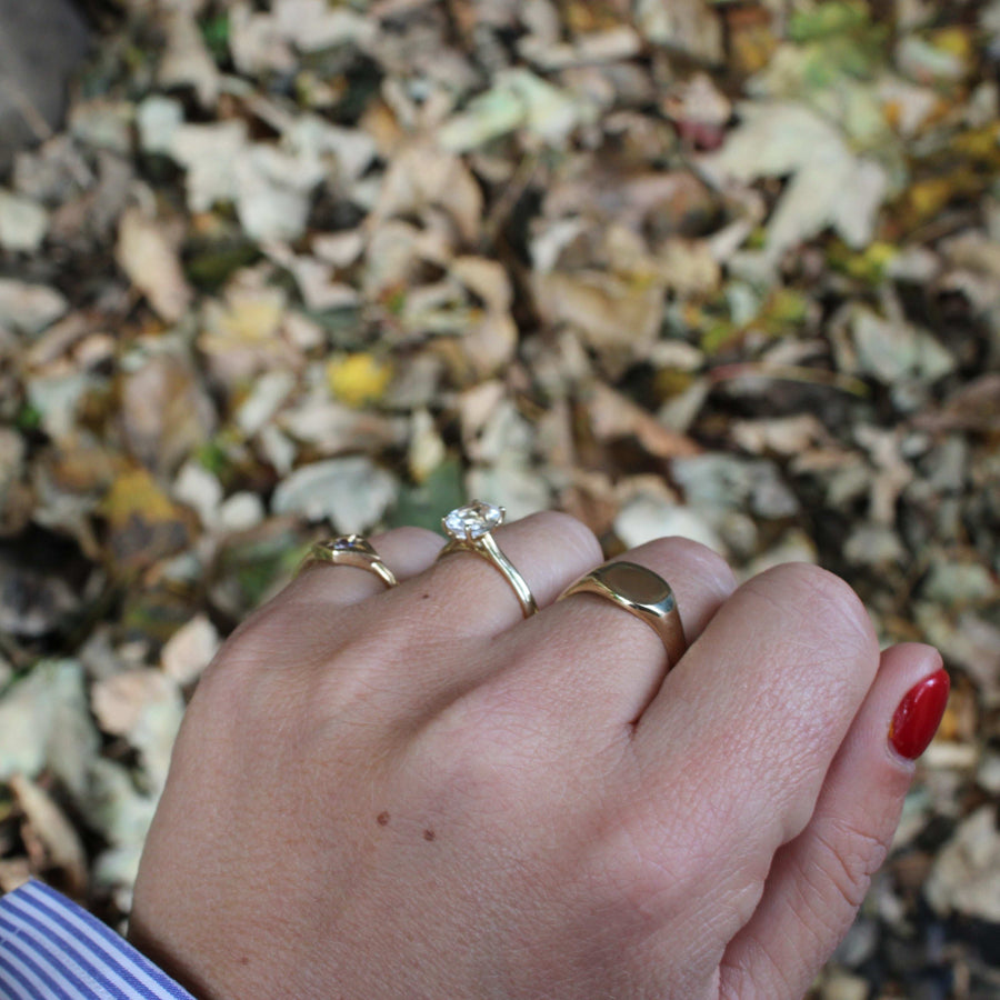 18ct Yellow Gold And Oval Diamond Engagement Ring