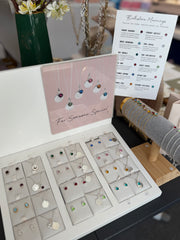 Sterling Silver Birthstone Charm Disc Necklace - Free Engraving And Won't Tarnish