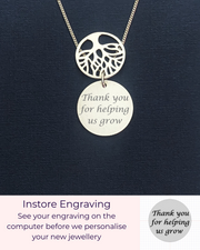 Sterling Silver Large Tree Of Life Necklace Big Enough For Lots Of Names