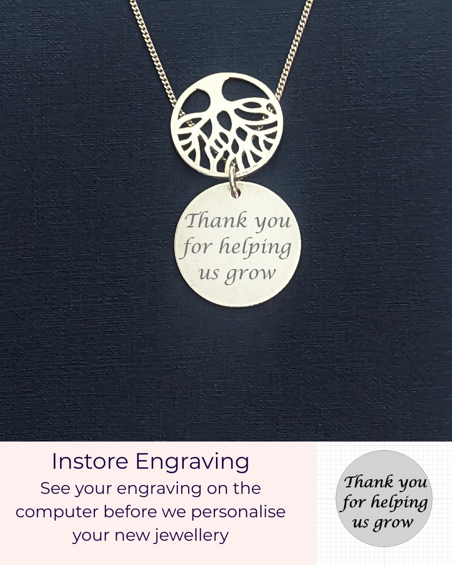 Sterling Silver Large Tree Of Life Necklace Big Enough For Lots Of Names