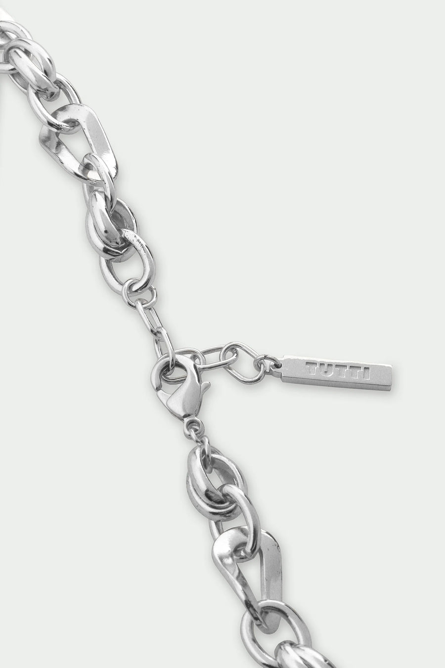Tutti and Co wave chain necklace silver