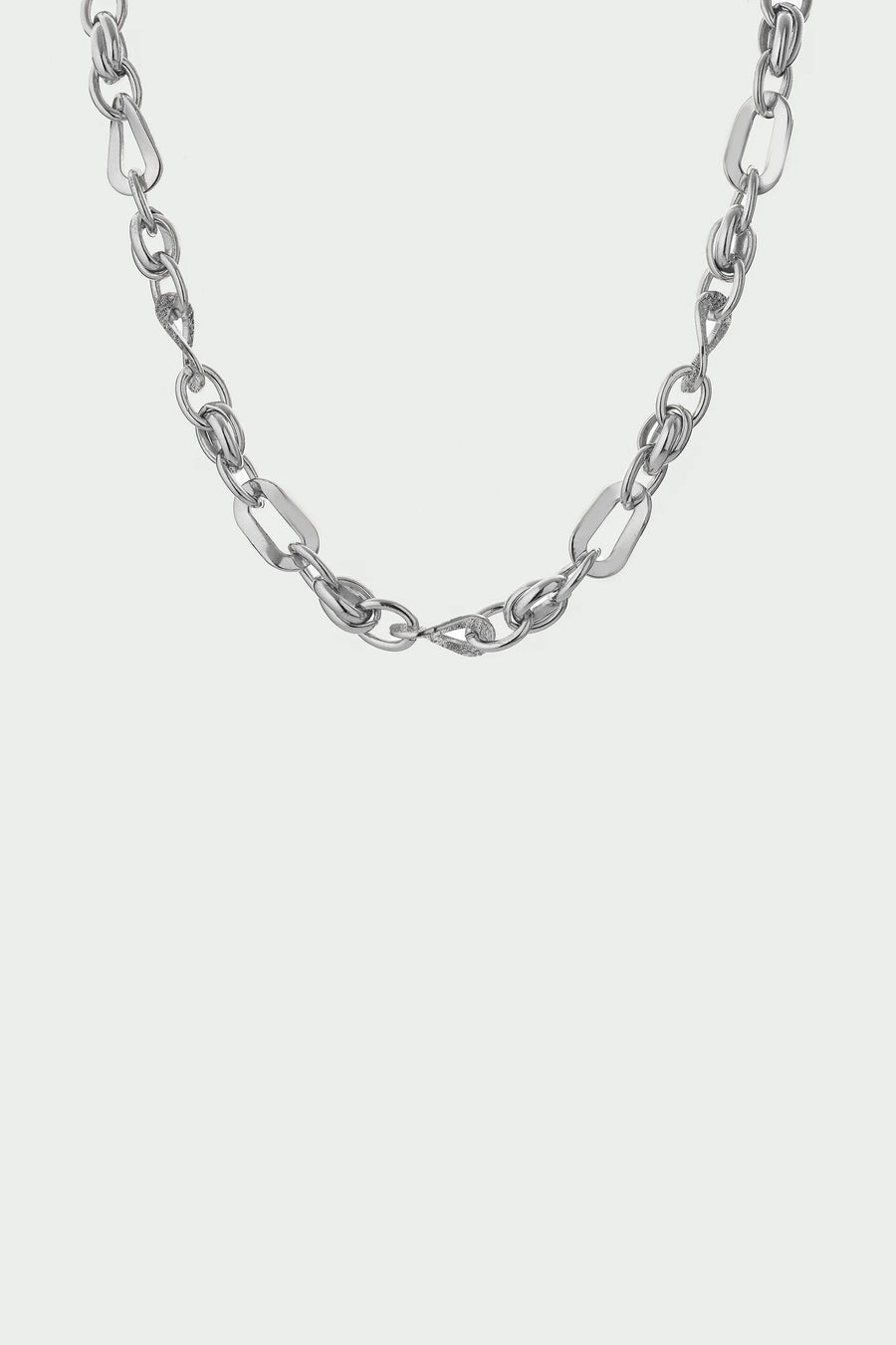 Tutti and Co wave chain necklace silver