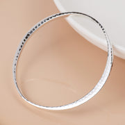 Sterling Silver Hammered Bangle