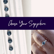 Montana Sapphire And Lab Diamond Engagement Ring