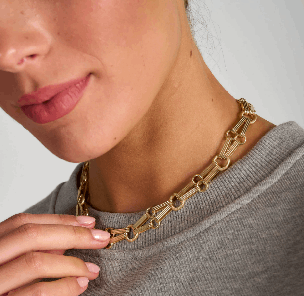 Tutti and Co Infinite Gold Collar Necklace