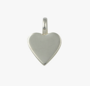 Sterling Silver Personalised Initial Heart Pendant