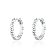 Scream Pretty Large Silver Twist Huggie Hoop Earrings