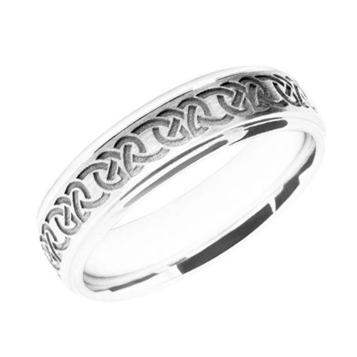 Men's Modern Celtic Wedding Ring