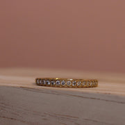 18ct Yellow Gold Millgrain Diamond Wedding Ring